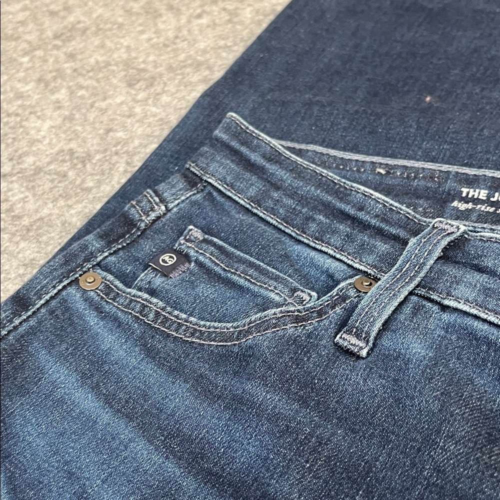 Adriano Goldschmied Dark Blue Jeans Women's The Jodi Crop - Picture 5 of 9